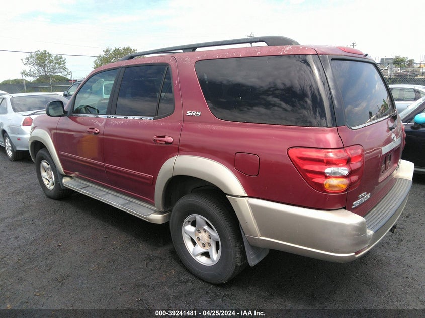 2001 Toyota Sequoia Sr5 VIN: 5TDBT44A31F019909 Lot: 39241481