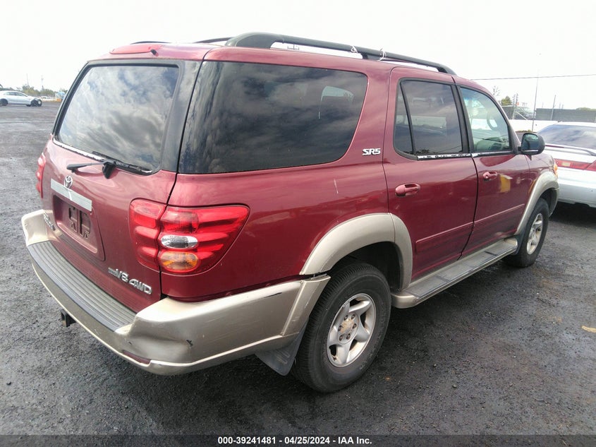 2001 Toyota Sequoia Sr5 VIN: 5TDBT44A31F019909 Lot: 39241481