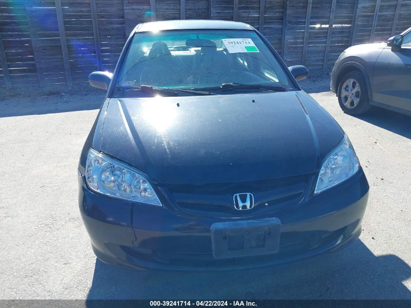 2005 Honda Civic Lx VIN: 2HGES166X5H516338 Lot: 50328064