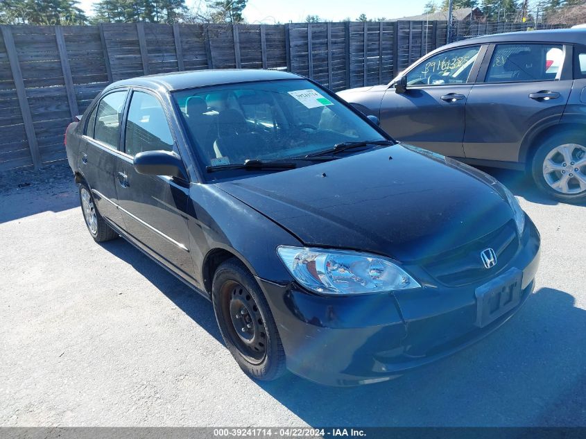 2005 Honda Civic Lx VIN: 2HGES166X5H516338 Lot: 50328064