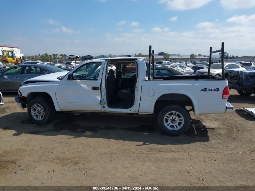 2004 Dodge Dakota Sport/Sxt VIN: 1D7HG38N34S525201 Lot: 39241736