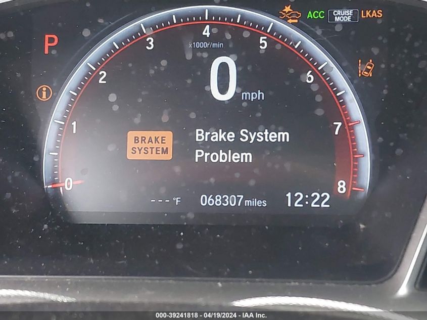 2019 Honda Civic Sport VIN: 2HGFC2F85KH514792 Lot: 39241818