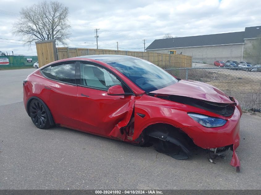 2023 Tesla Model Y Awd/Performance Dual Motor All-Wheel Drive VIN: 7SAYGDEF5PF853933 Lot: 39241892