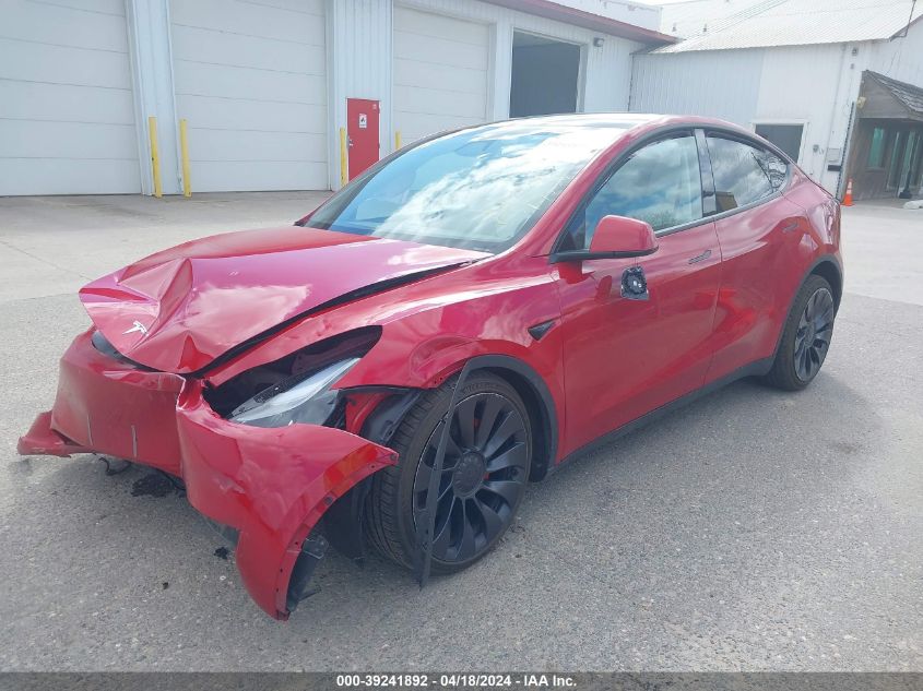 2023 Tesla Model Y Awd/Performance Dual Motor All-Wheel Drive VIN: 7SAYGDEF5PF853933 Lot: 39241892