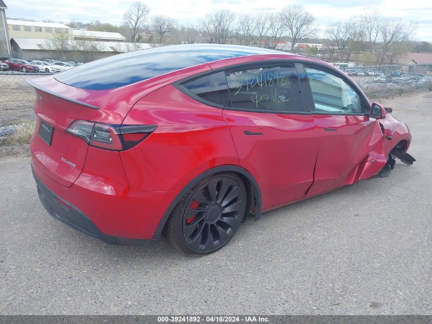 2023 Tesla Model Y Awd/Performance Dual Motor All-Wheel Drive VIN: 7SAYGDEF5PF853933 Lot: 39241892