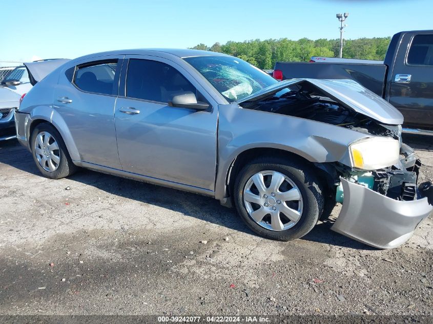 2013 Dodge Avenger Se VIN: 1C3CDZAB7DN613302 Lot: 39242077