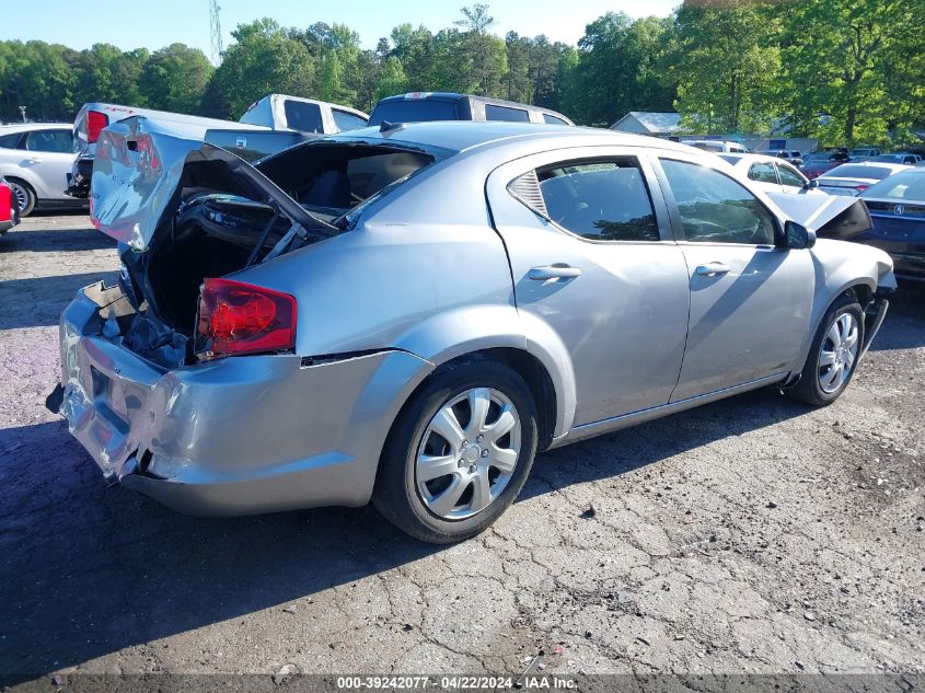 2013 Dodge Avenger Se VIN: 1C3CDZAB7DN613302 Lot: 39242077