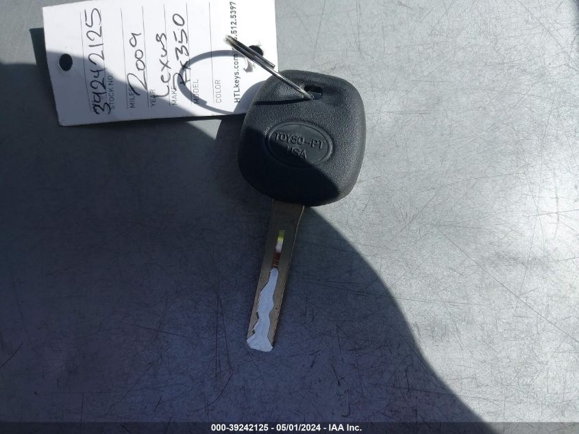 2009 Lexus Rx 350 VIN: 2T2GK31UX9C079672 Lot: 39242125