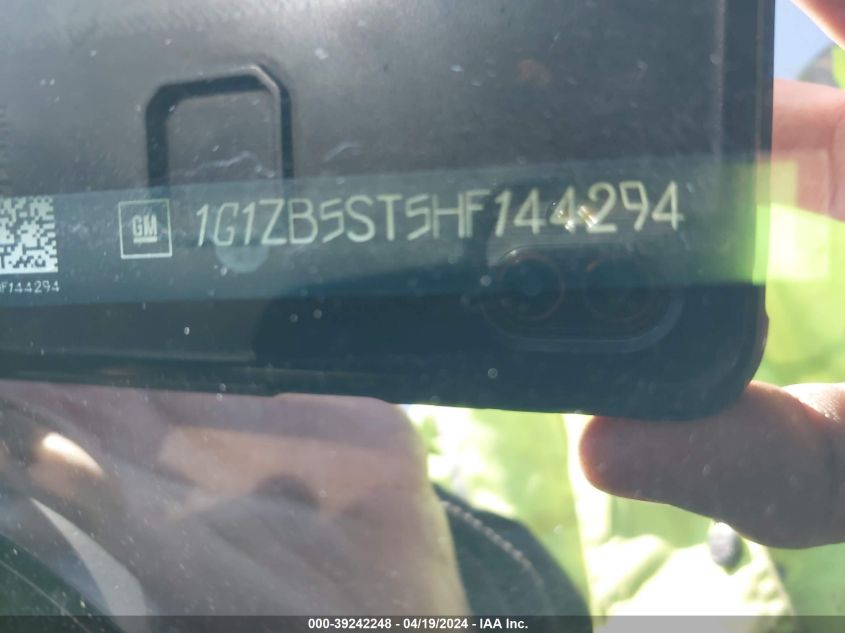 2017 Chevrolet Malibu Ls VIN: 1G1ZB5ST5HF144294 Lot: 39242248