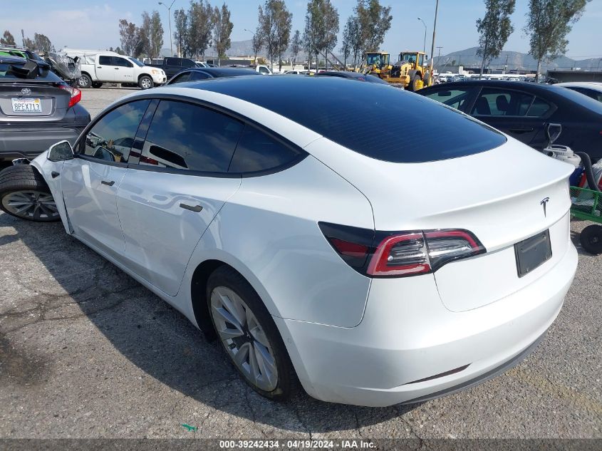 2022 Tesla Model 3 Rear-Wheel Drive VIN: 5YJ3E1EA8NF298585 Lot: 39242434