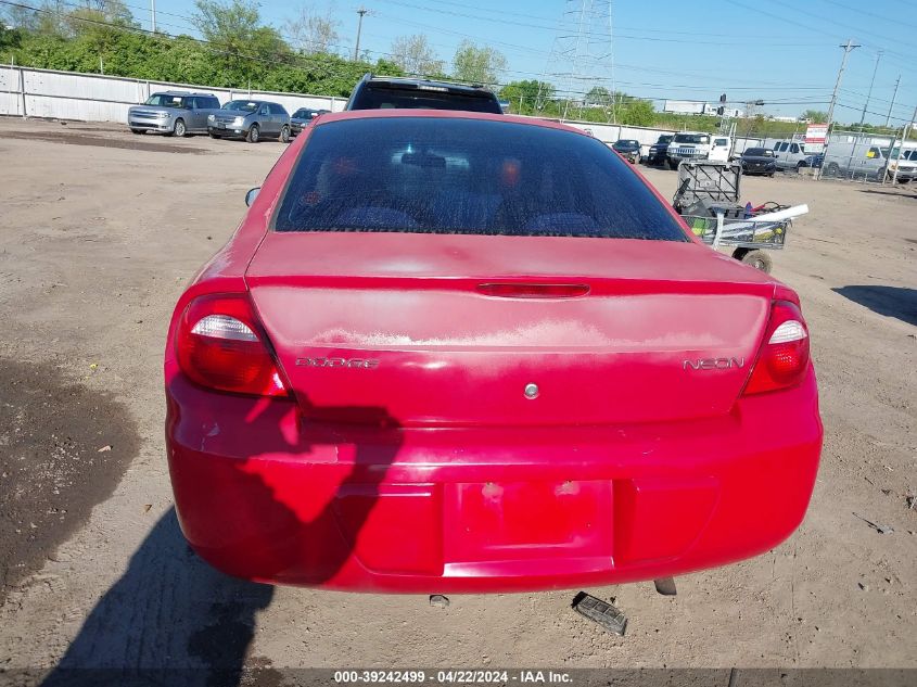 2004 Dodge Neon Se VIN: 1B3ES26C84D556957 Lot: 39242499