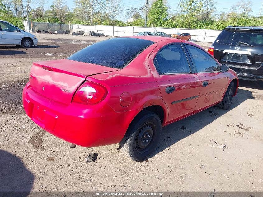 2004 Dodge Neon Se VIN: 1B3ES26C84D556957 Lot: 39242499