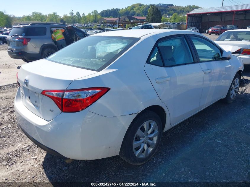 2015 Toyota Corolla Le VIN: 2T1BURHEXFC255495 Lot: 39242745