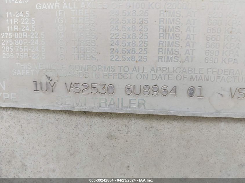 2006 Utility Trailer Mfg VIN: 1UYVS25306U896401 Lot: 39242864