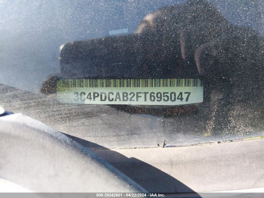 2015 Dodge Journey Se VIN: 3C4PDCAB2FT695047 Lot: 39242901
