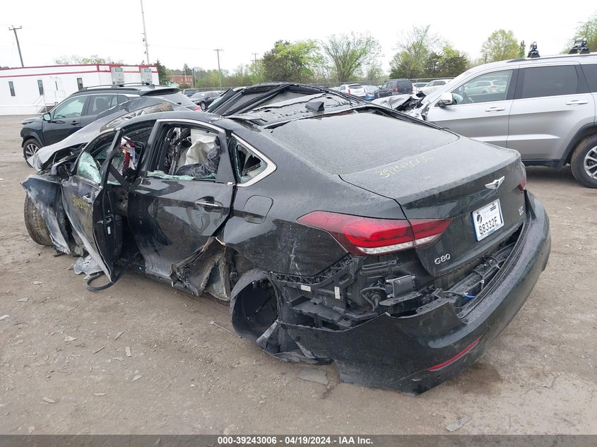 Vin: kmhgn4jb3ju222805, lot: 39727570, genesis g80 3.3t sport 20183