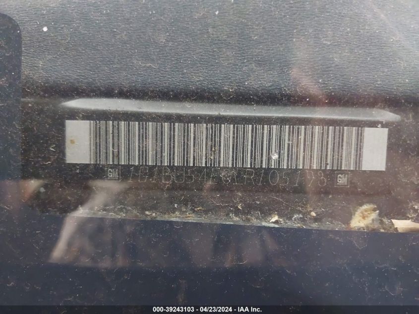 1990 Chevrolet Caprice Classic Brougham VIN: 1G1BU54E0LR105193 Lot: 39243103