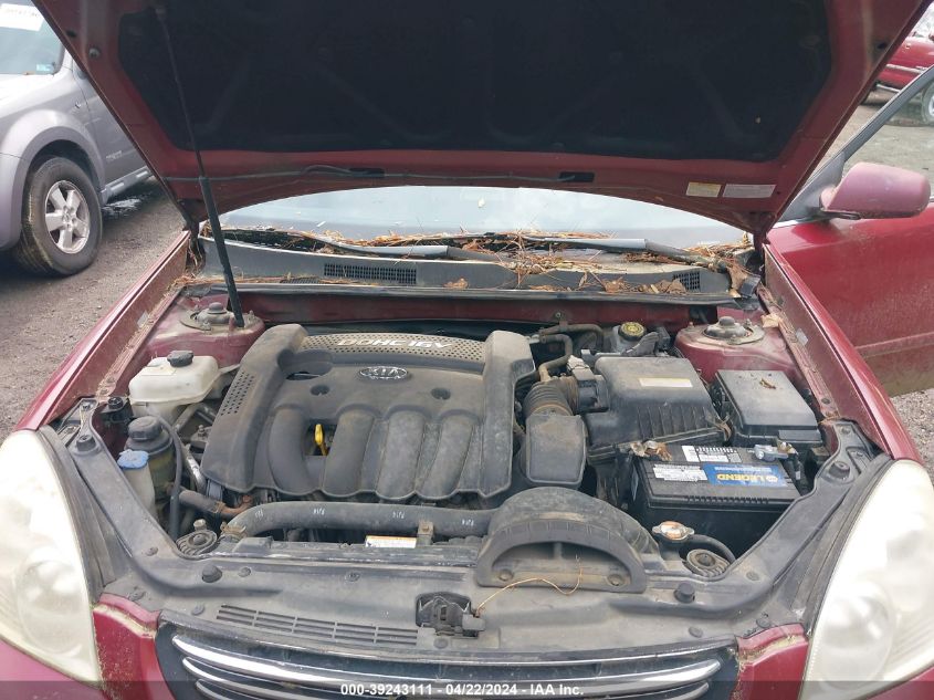 2007 Kia Optima Lx VIN: KNAGE123575094321 Lot: 39243111