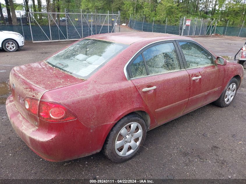 2007 Kia Optima Lx VIN: KNAGE123575094321 Lot: 39243111