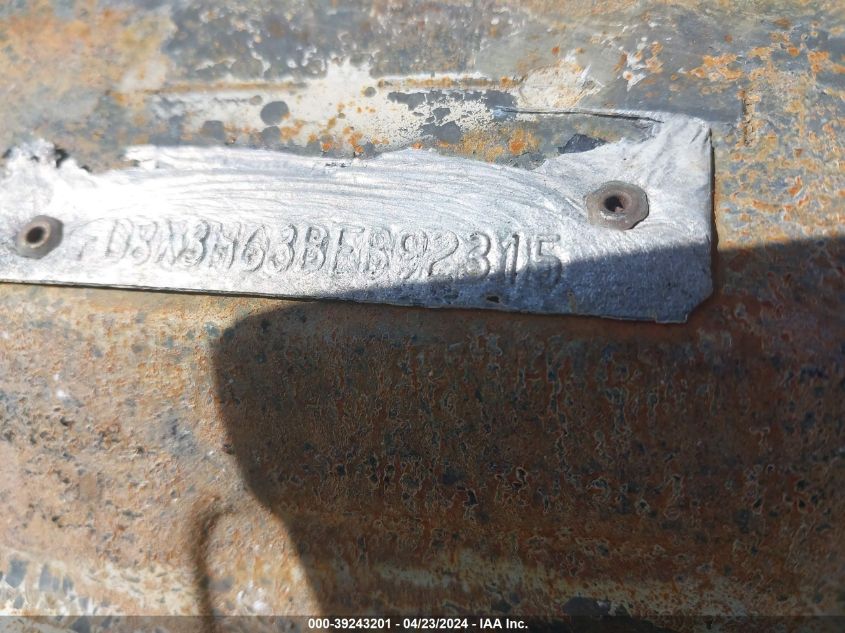 2011 Ford F-350 Chassis Xl VIN: 1FD8X3H63BEB92315 Lot: 39243201