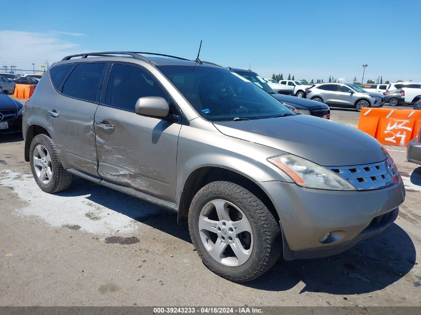 2004 Nissan Murano Sl VIN: JN8AZ08T54W224896 Lot: 39243233