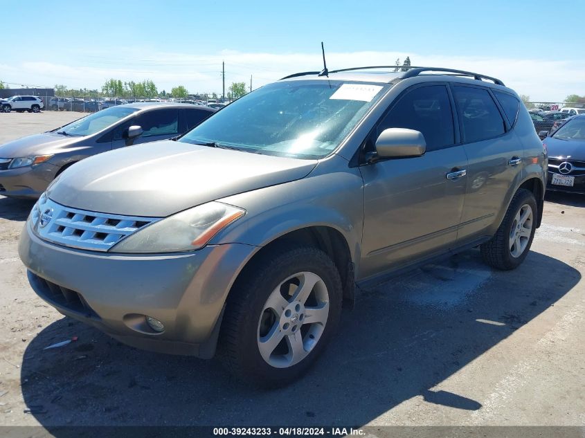 2004 Nissan Murano Sl VIN: JN8AZ08T54W224896 Lot: 39243233
