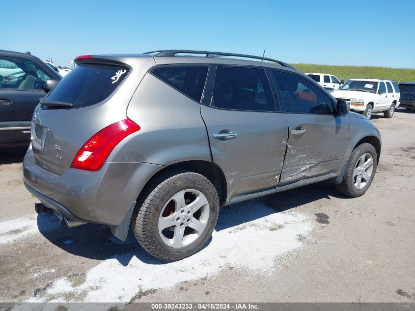 2004 Nissan Murano Sl VIN: JN8AZ08T54W224896 Lot: 39243233