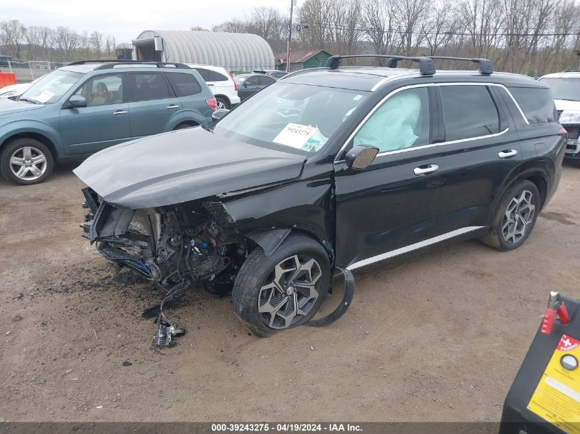2022 Hyundai Palisade Calligraphy VIN: KM8R7DHE2NU377287 Lot: 39243275