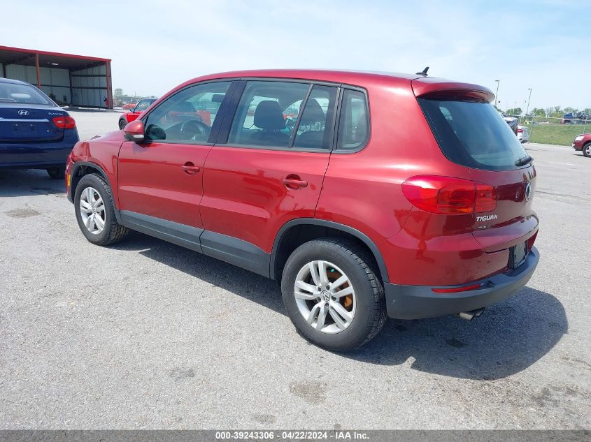 2013 Volkswagen Tiguan S VIN: WVGBV3AX7DW081519 Lot: 39243306