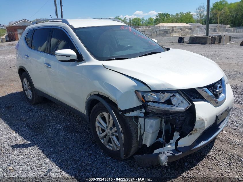 2016 Nissan Rogue Sv VIN: KNMAT2MTXGP597929 Lot: 39243315