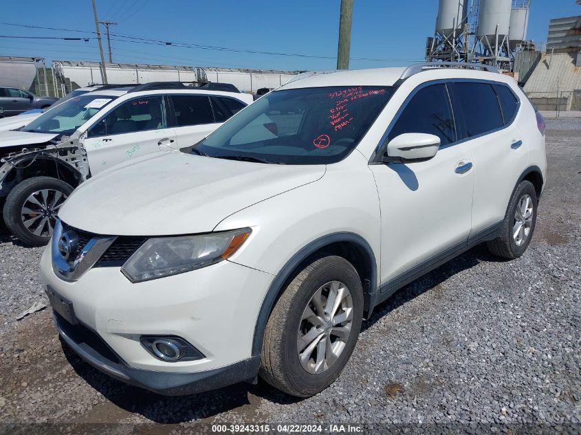 2016 Nissan Rogue Sv VIN: KNMAT2MTXGP597929 Lot: 39243315