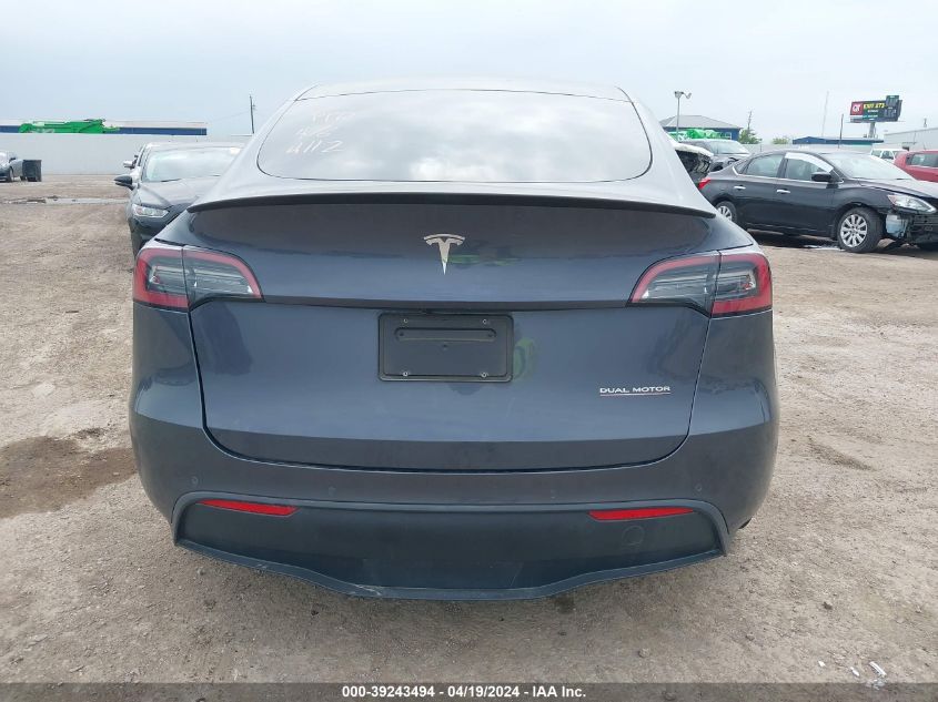 2022 Tesla Model Y Performance Dual Motor All-Wheel Drive VIN: 7SAYGDEF7NF394112 Lot: 39243494