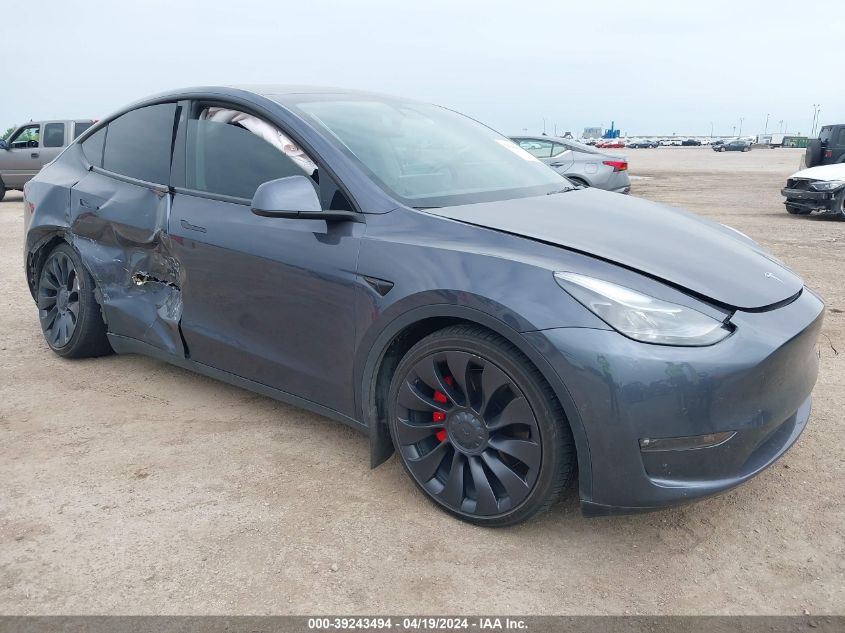 2022 Tesla Model Y Performance Dual Motor All-Wheel Drive VIN: 7SAYGDEF7NF394112 Lot: 39243494