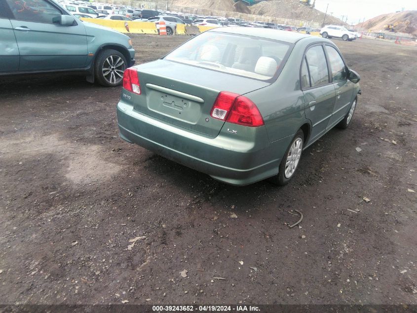 2004 Honda Civic Lx VIN: 2HGES16574H503715 Lot: 39243652