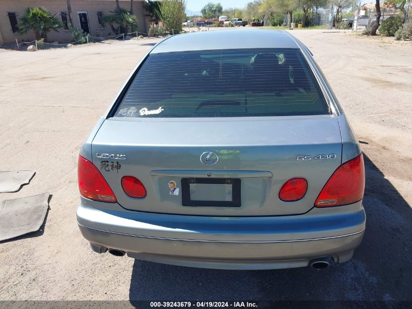 2001 Lexus Gs 430 VIN: JT8BL69S210005241 Lot: 39243679