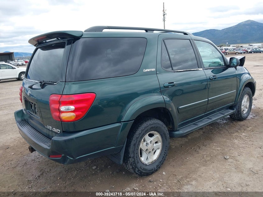 2001 Toyota Sequoia Limited V8 VIN: 5TDBT48A11S019904 Lot: 39243718
