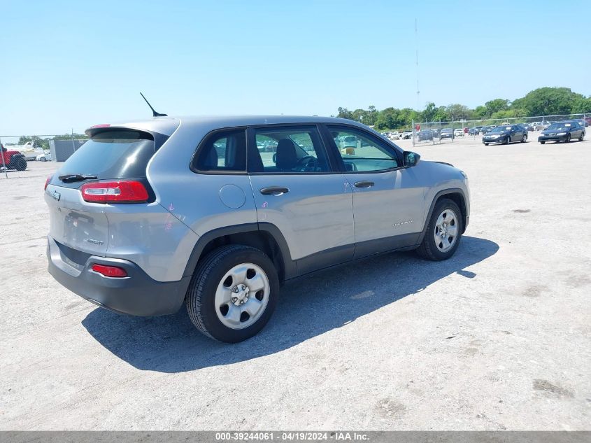 2015 Jeep Cherokee Sport VIN: 1C4PJLABXFW620647 Lot: 39244061