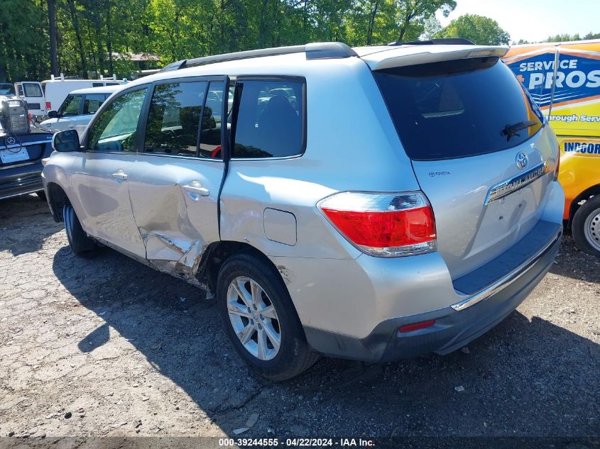 2012 Toyota Highlander Base V6 VIN: 5TDZK3EH0CS088244 Lot: 39244555