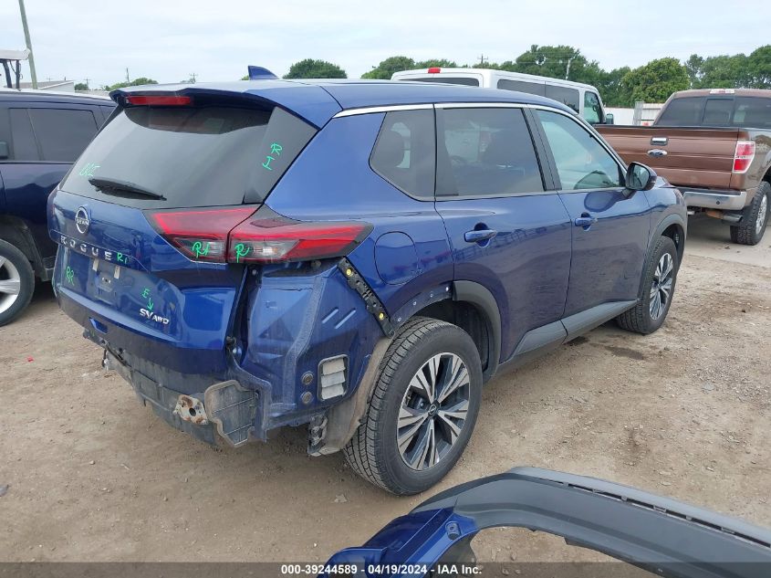 2022 Nissan Rogue Sv Intelligent Awd VIN: 5N1BT3BB9NC695645 Lot: 39244589