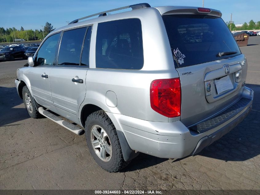 2005 Honda Pilot Ex VIN: 2HKYF184X5H524815 Lot: 39244603