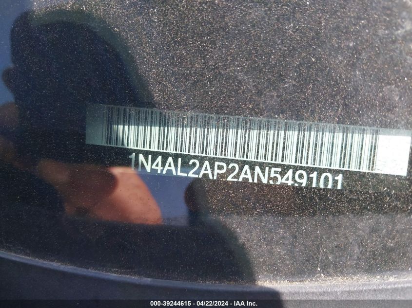 2010 Nissan Altima 2.5 S VIN: 1N4AL2AP2AN549101 Lot: 49850274