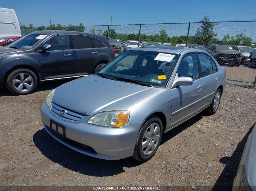 2002 Honda Civic Ex VIN: 2HGES26782H519829 Lot: 39244651