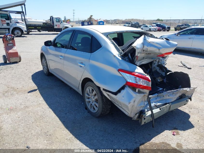 2013 Nissan Sentra S VIN: 3N1AB7AP0DL725385 Lot: 39244825