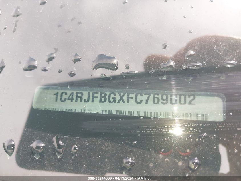 2015 Jeep Grand Cherokee Limited VIN: 1C4RJFBGXFC769002 Lot: 39244889