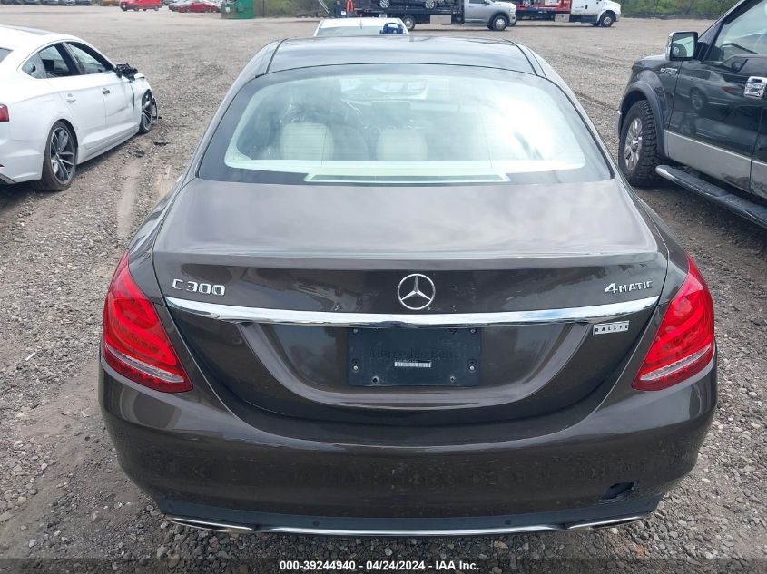 2015 Mercedes-Benz C 300 4Matic/Luxury 4Matic/Sport 4Matic VIN: 55SWF4KBXFU024569 Lot: 39244940