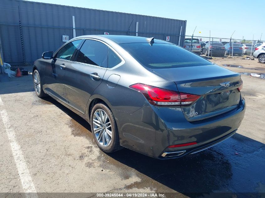 2018 Genesis G80 3.8 VIN: KMHGN4JEXJU243760 Lot: 39245044