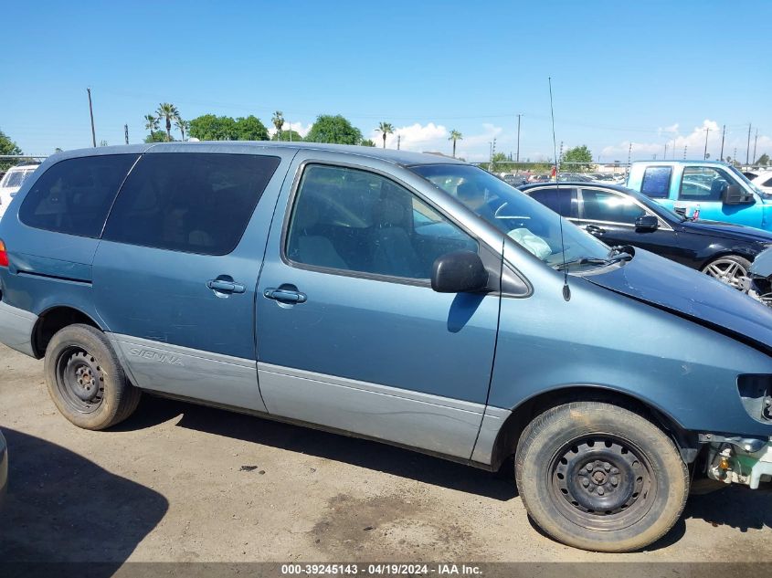 2000 Toyota Sienna Ce VIN: 4T3GF19CXYU250062 Lot: 39245143