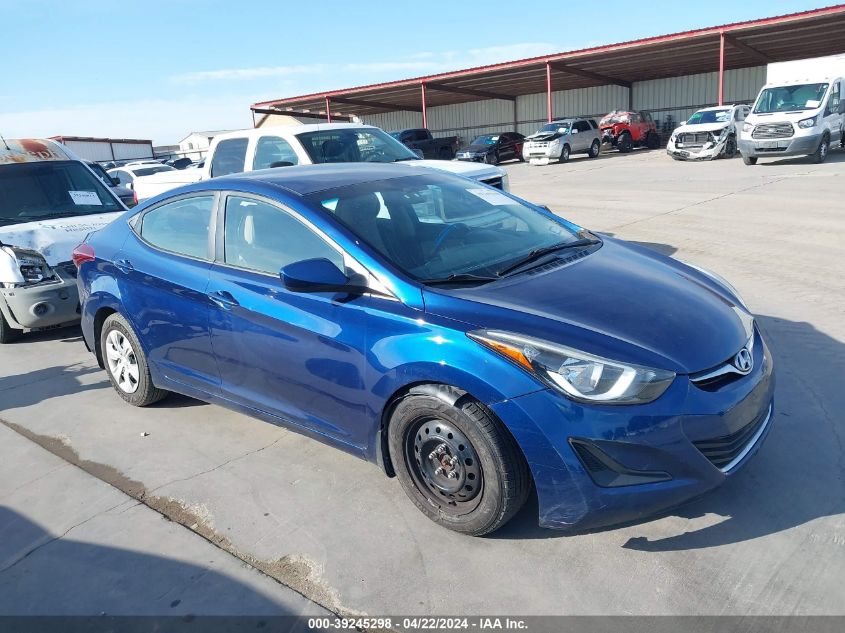 2016 Hyundai Elantra Se VIN: 5NPDH4AE8GH796408 Lot: 39245298