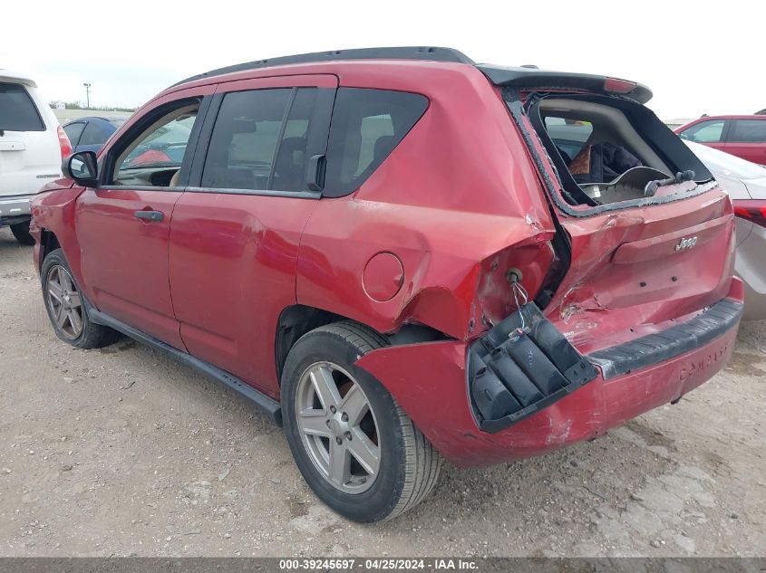 2007 Jeep Compass Sport VIN: 1J8FT47W97D359782 Lot: 39245697