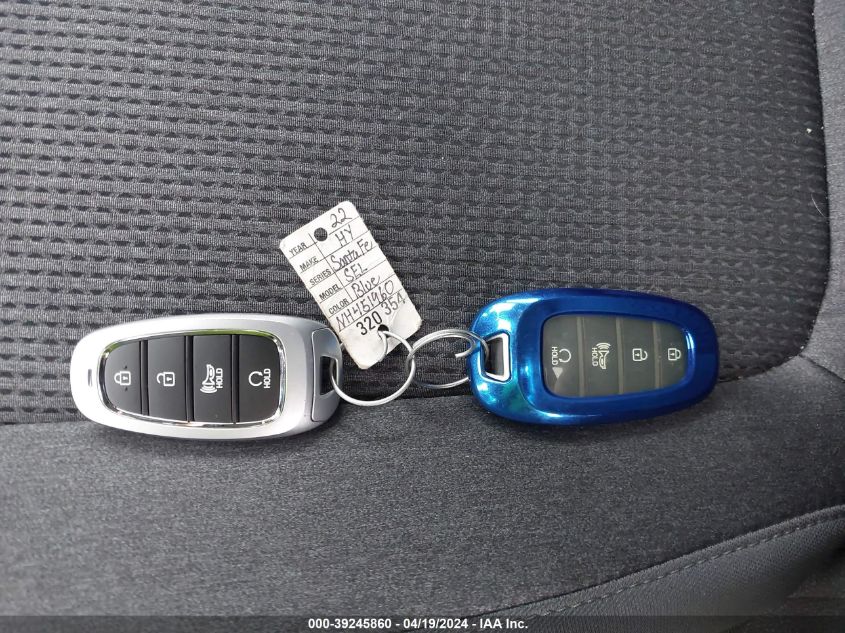 2022 Hyundai Santa Fe Sel VIN: 5NMS24AJ4NH451960 Lot: 39245860